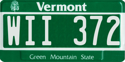 VT license plate WII372
