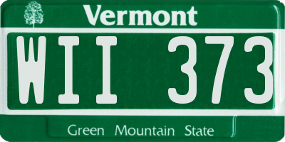 VT license plate WII373