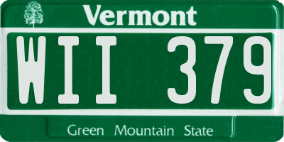 VT license plate WII379