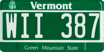 VT license plate WII387