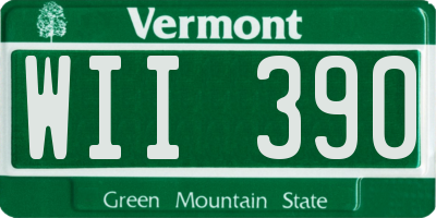 VT license plate WII390