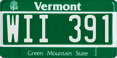 VT license plate WII391