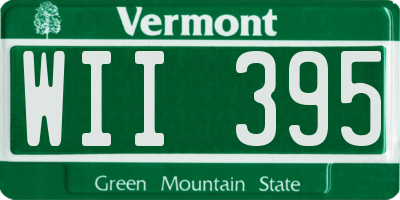 VT license plate WII395