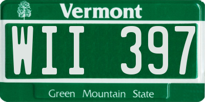 VT license plate WII397