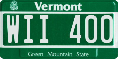 VT license plate WII400
