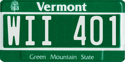 VT license plate WII401
