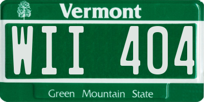 VT license plate WII404