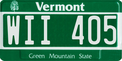 VT license plate WII405