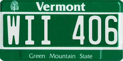 VT license plate WII406