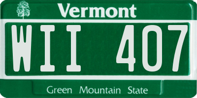 VT license plate WII407