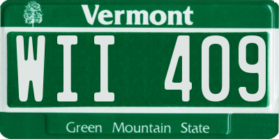 VT license plate WII409