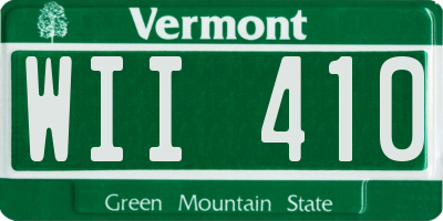 VT license plate WII410
