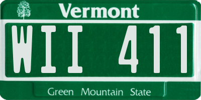 VT license plate WII411