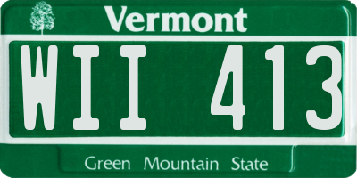 VT license plate WII413