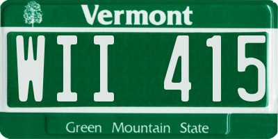 VT license plate WII415