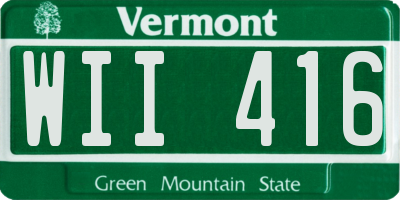 VT license plate WII416