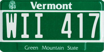 VT license plate WII417
