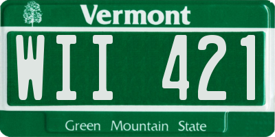 VT license plate WII421