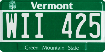 VT license plate WII425