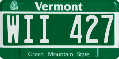VT license plate WII427
