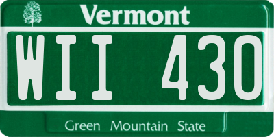 VT license plate WII430