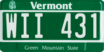 VT license plate WII431