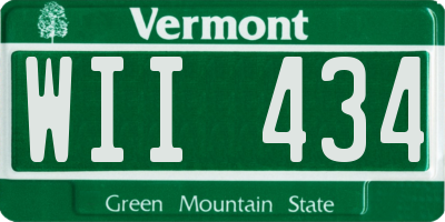VT license plate WII434