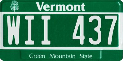 VT license plate WII437