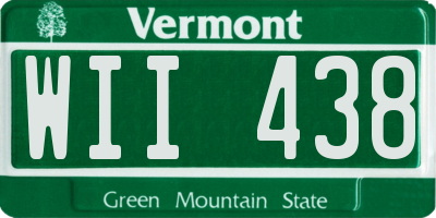 VT license plate WII438