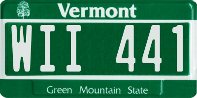 VT license plate WII441