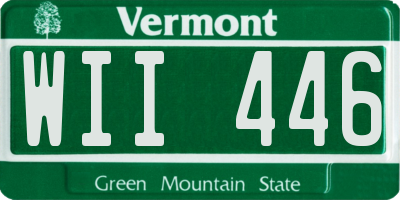 VT license plate WII446