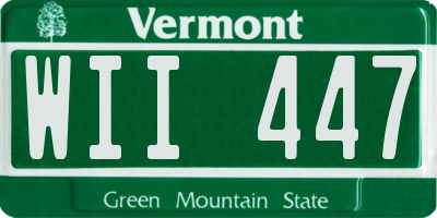 VT license plate WII447
