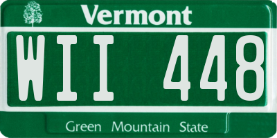 VT license plate WII448