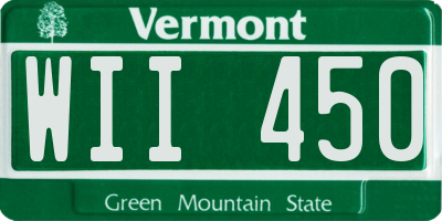 VT license plate WII450