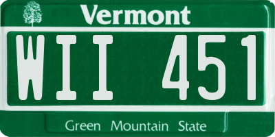 VT license plate WII451