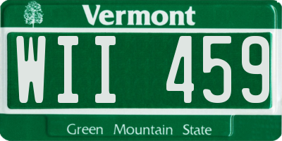 VT license plate WII459