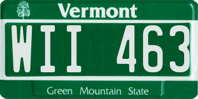 VT license plate WII463