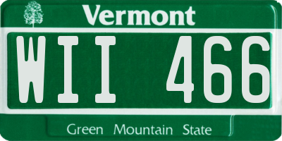 VT license plate WII466