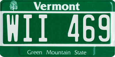 VT license plate WII469