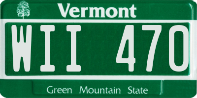 VT license plate WII470