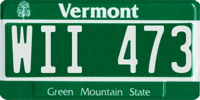 VT license plate WII473