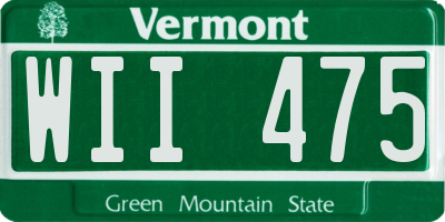 VT license plate WII475