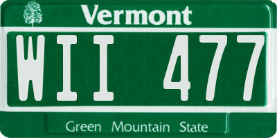 VT license plate WII477