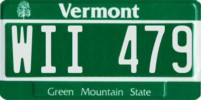 VT license plate WII479