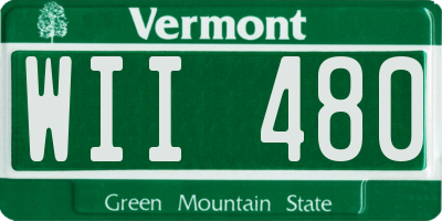 VT license plate WII480