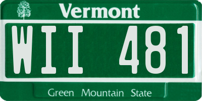 VT license plate WII481