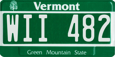 VT license plate WII482