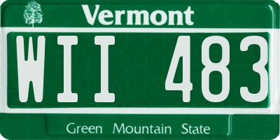 VT license plate WII483
