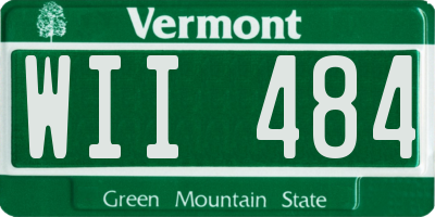 VT license plate WII484