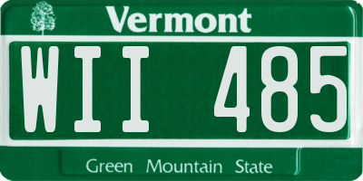 VT license plate WII485
